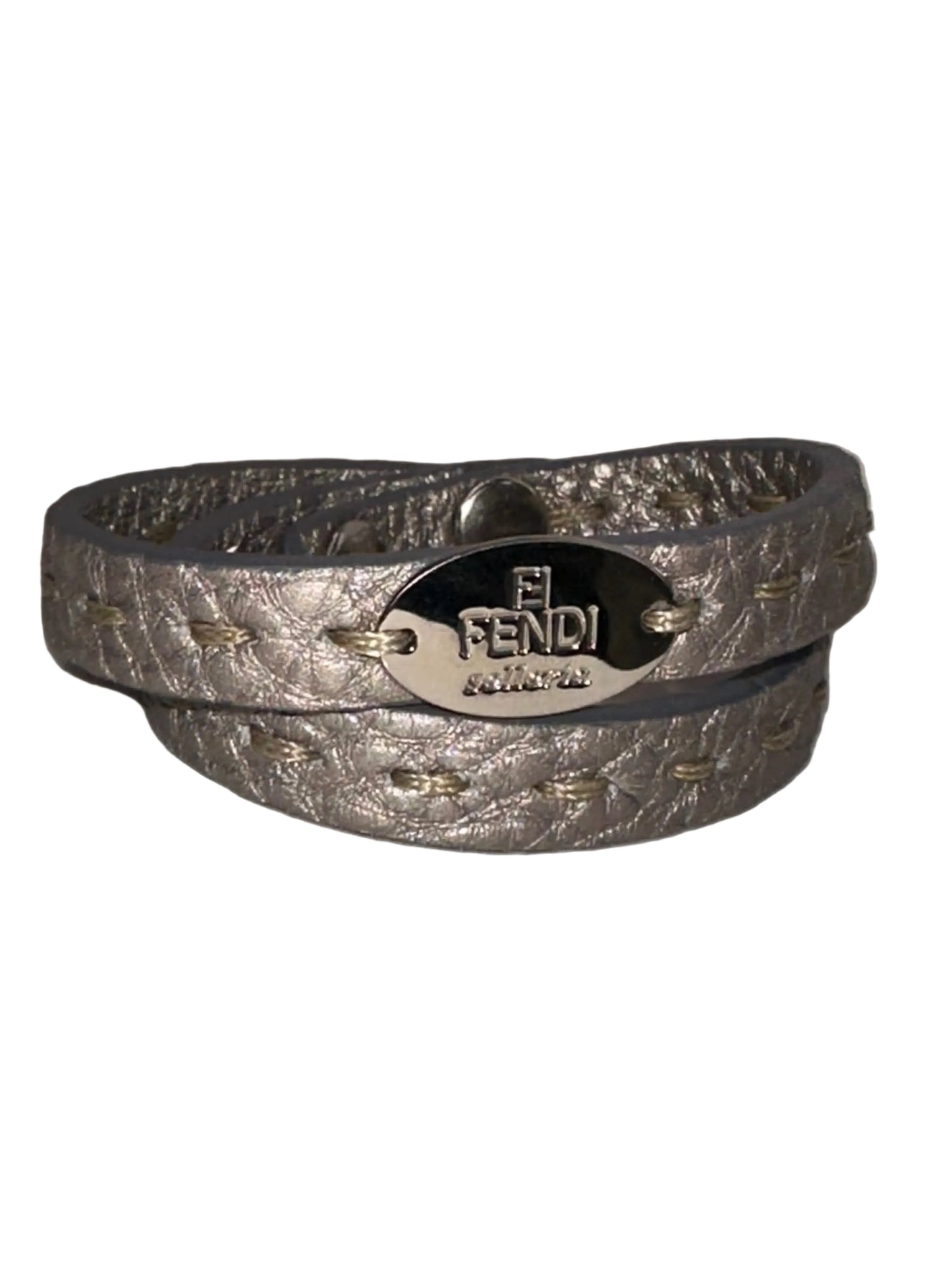 Vintage Fendi Leather Wrap Around Bracelet