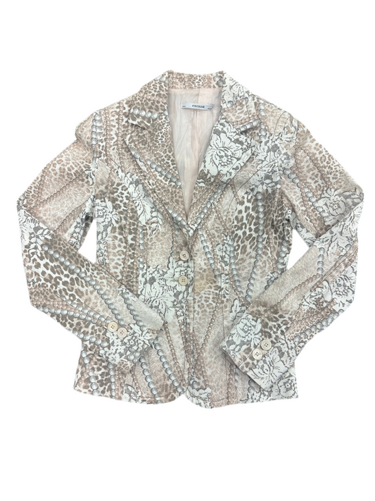 Vintage Blazer with Faux Pearl Detailing