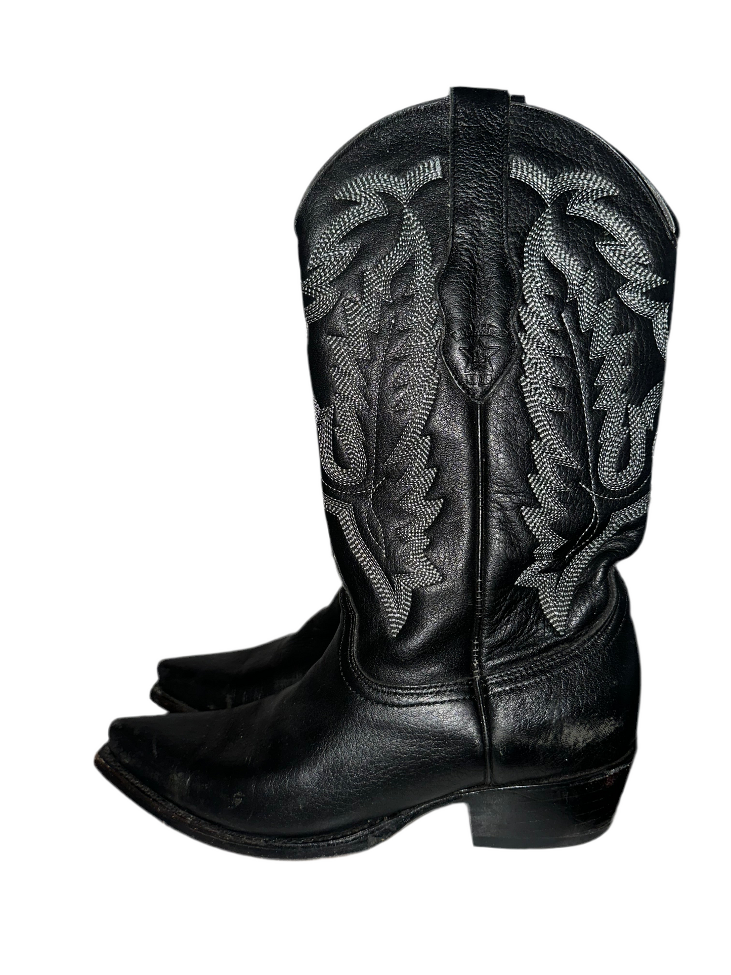 Vintage Black Cowboy Boots