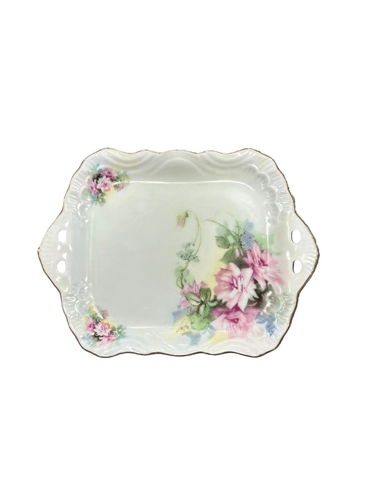 Vintage Floral Trinket Tray