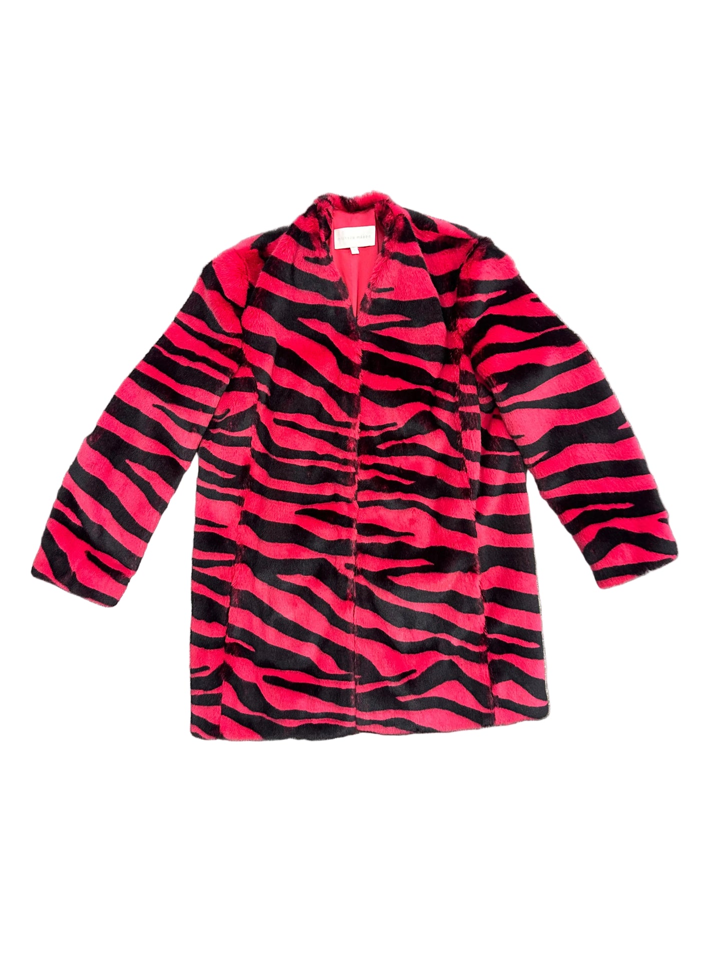 Vintage Faux Fur Hot Pink Zebra Coat