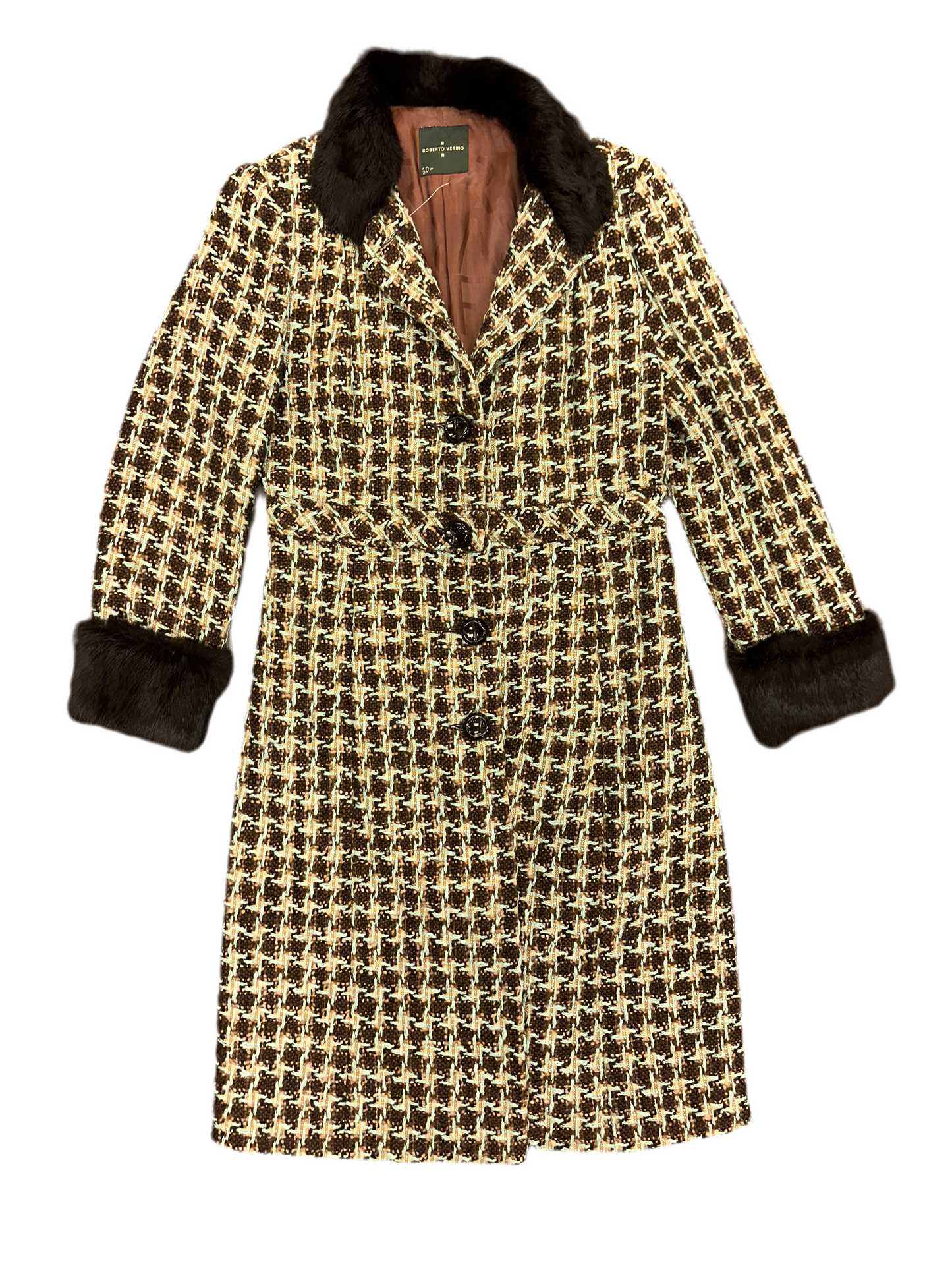 Vintage Tweed Long Coat