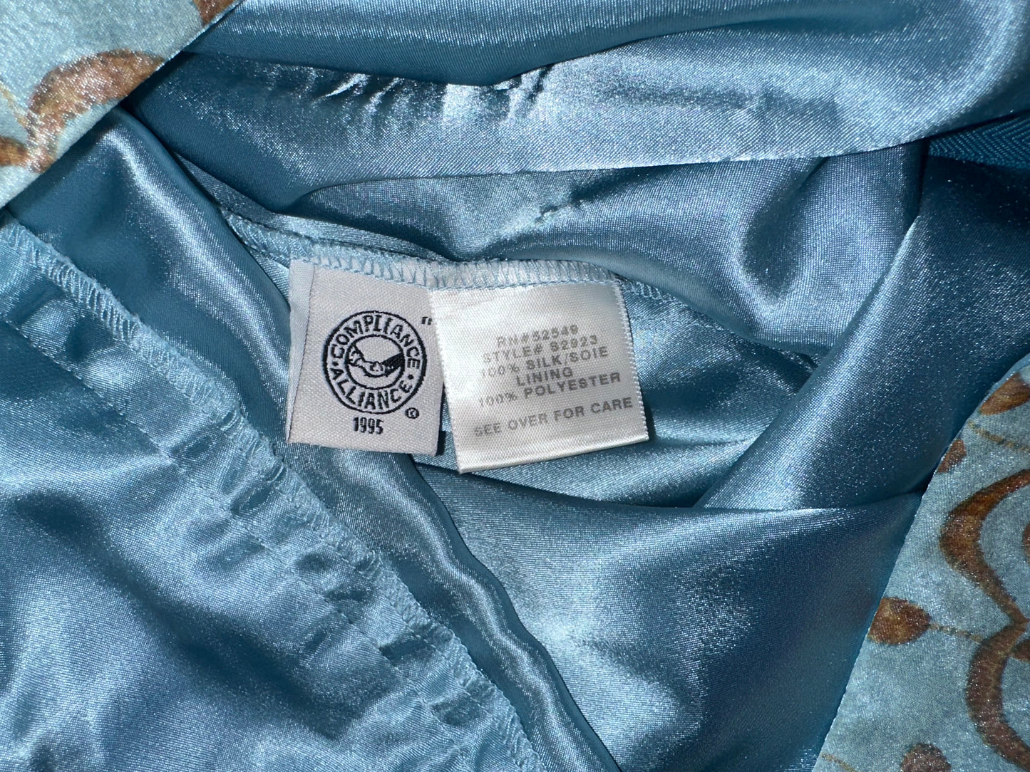 Vintage Blue Silk Skirt