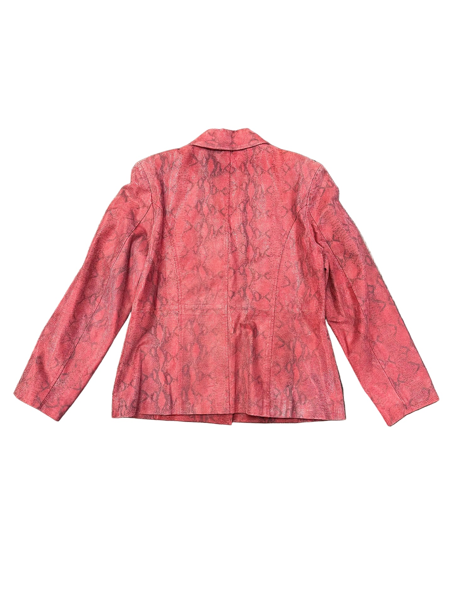 Vintage Pink Snakeskin Leather Jacket