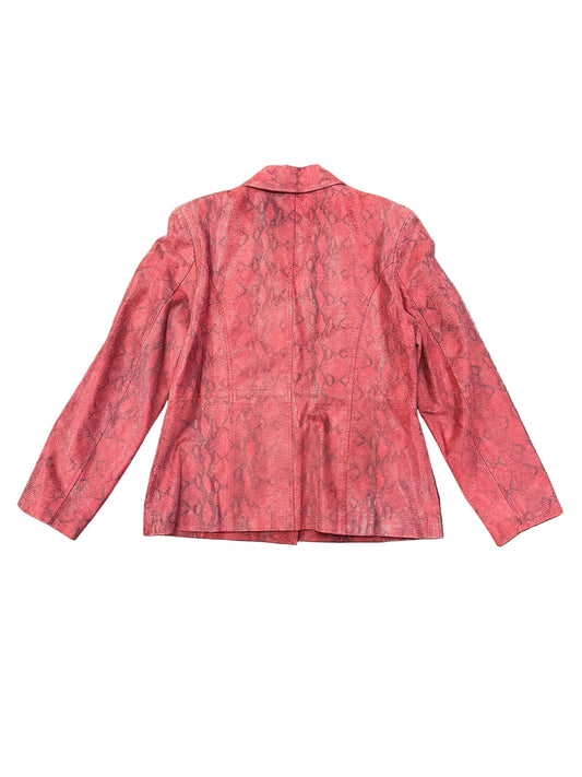 Vintage Pink Snakeskin Leather Jacket