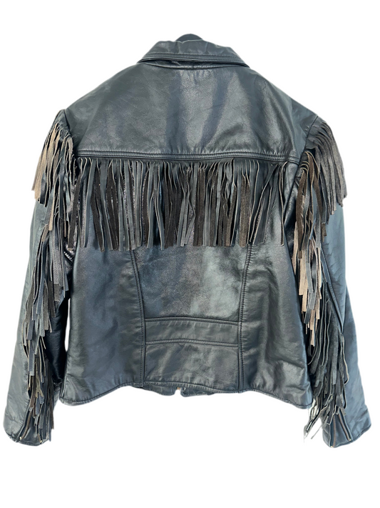 Vintage Leather Fringe Jacket