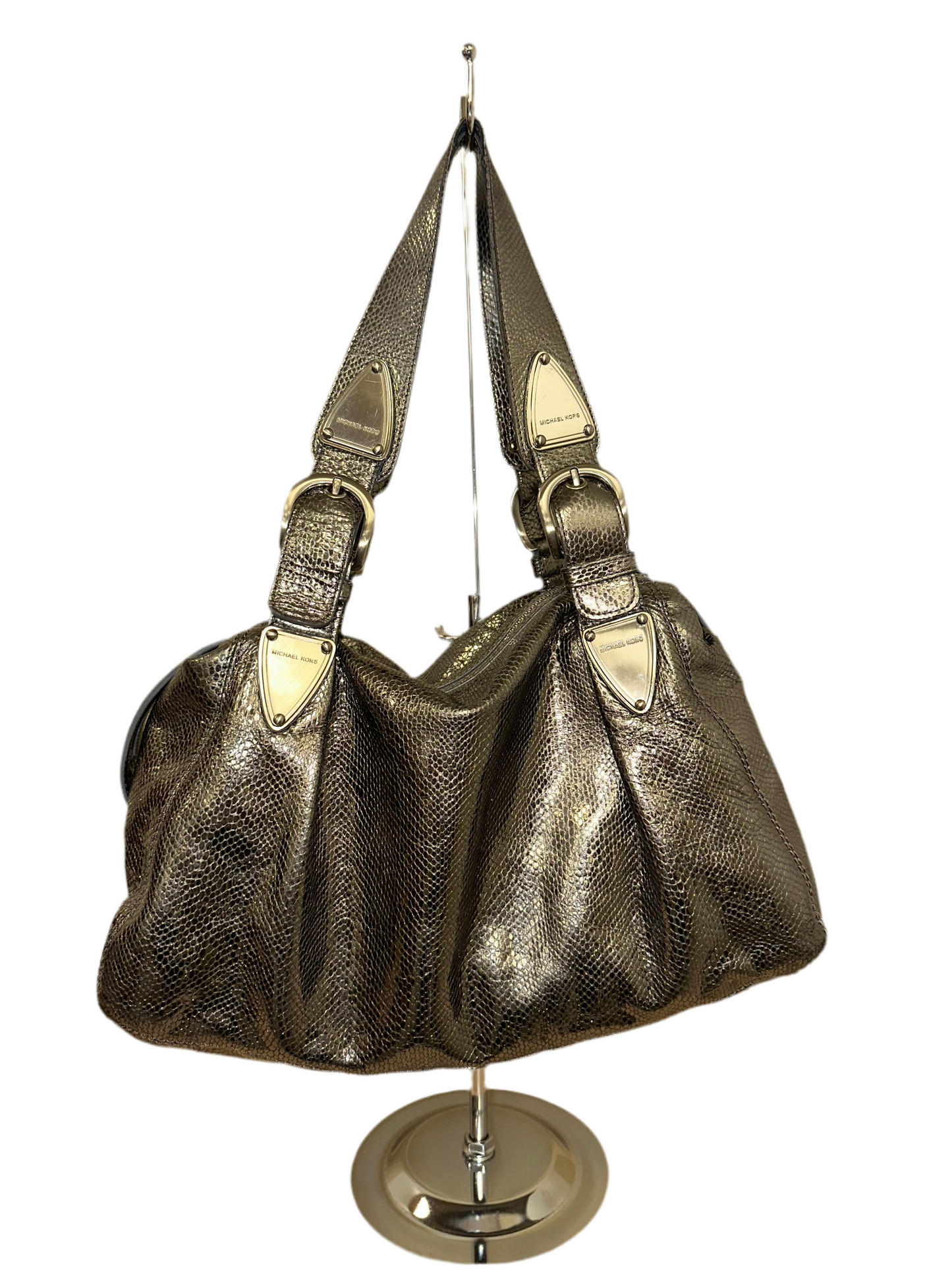 Michael Kors Silver Snakeskin Purse