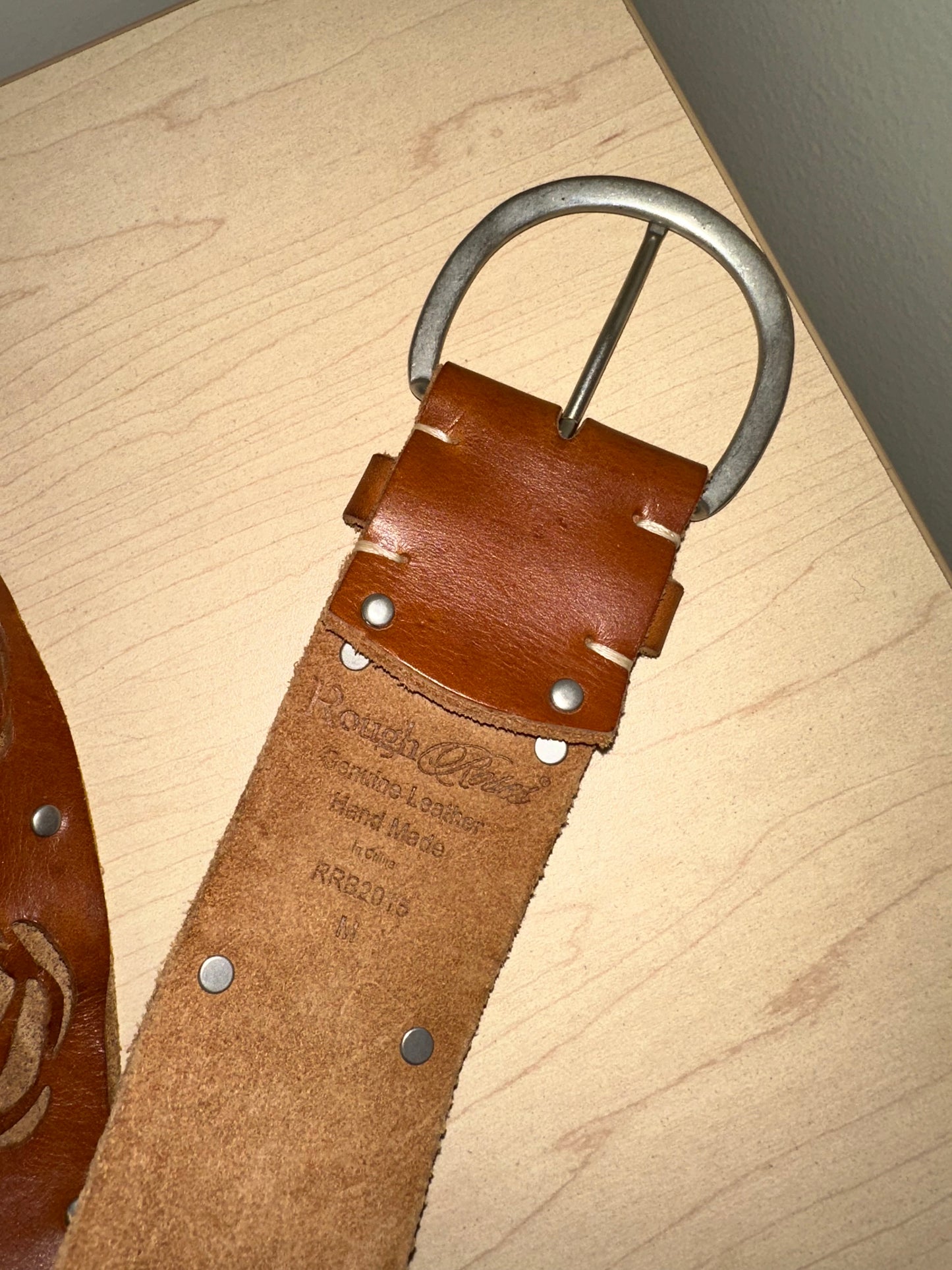 Vintage Brown Rose Belt