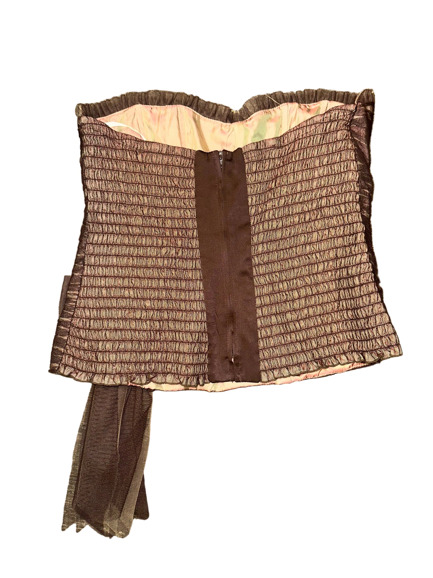 Vintage Bow Strapless Blouse