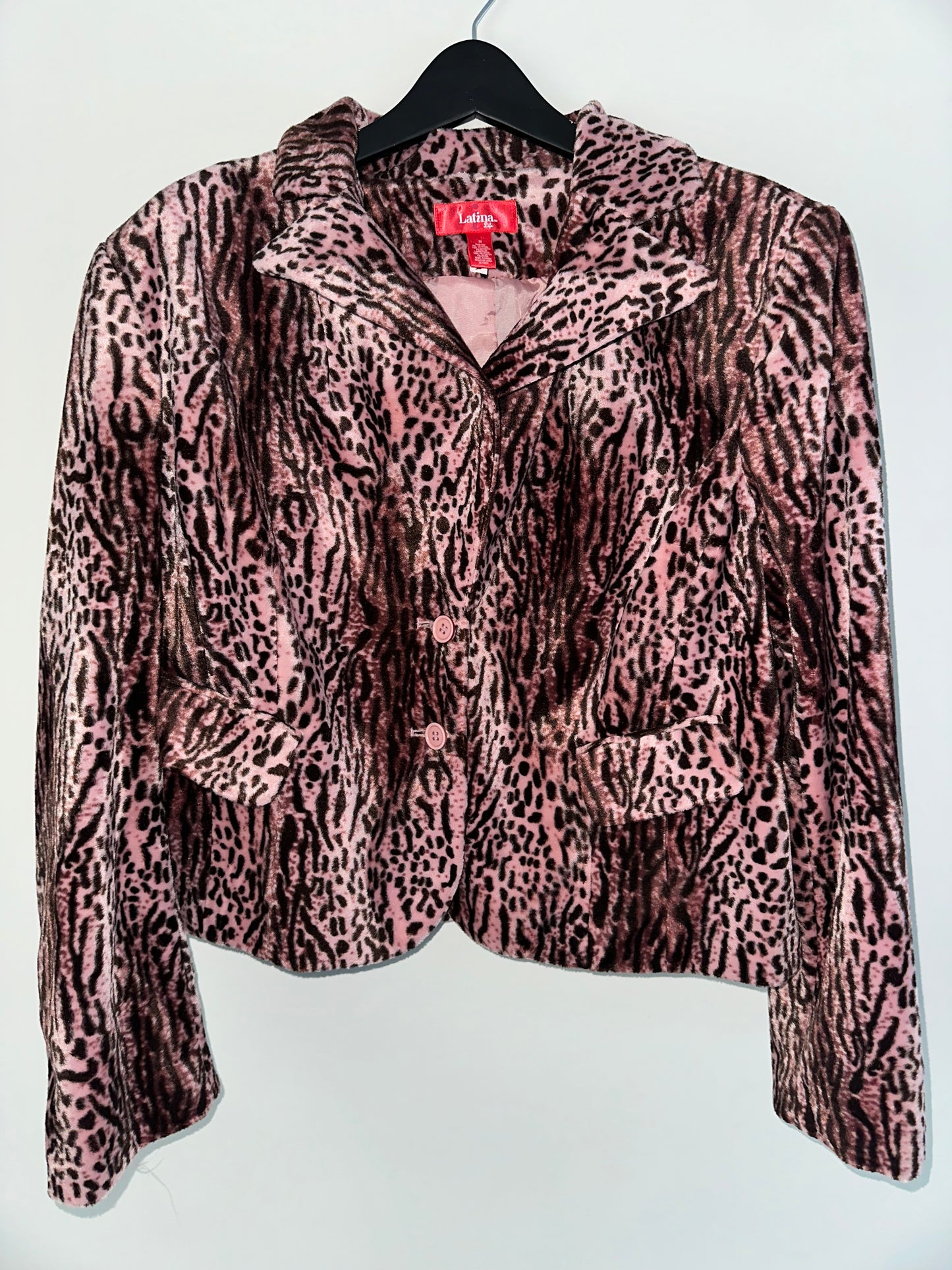 Y2K Pink Cheetah Blazer