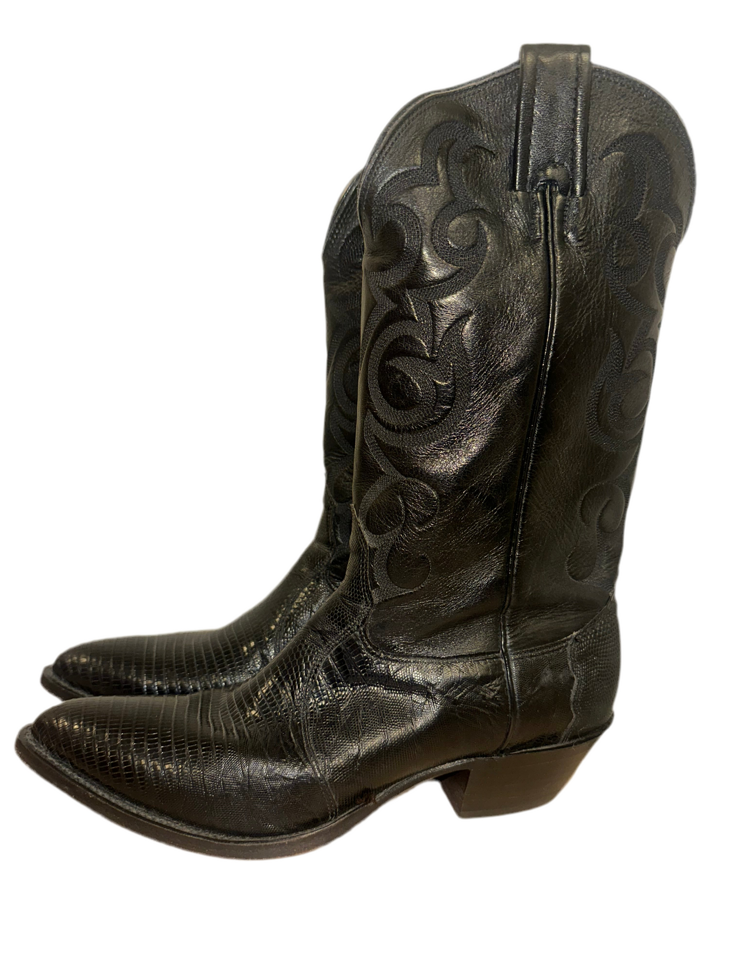 Vintage Black Cowboy Boots