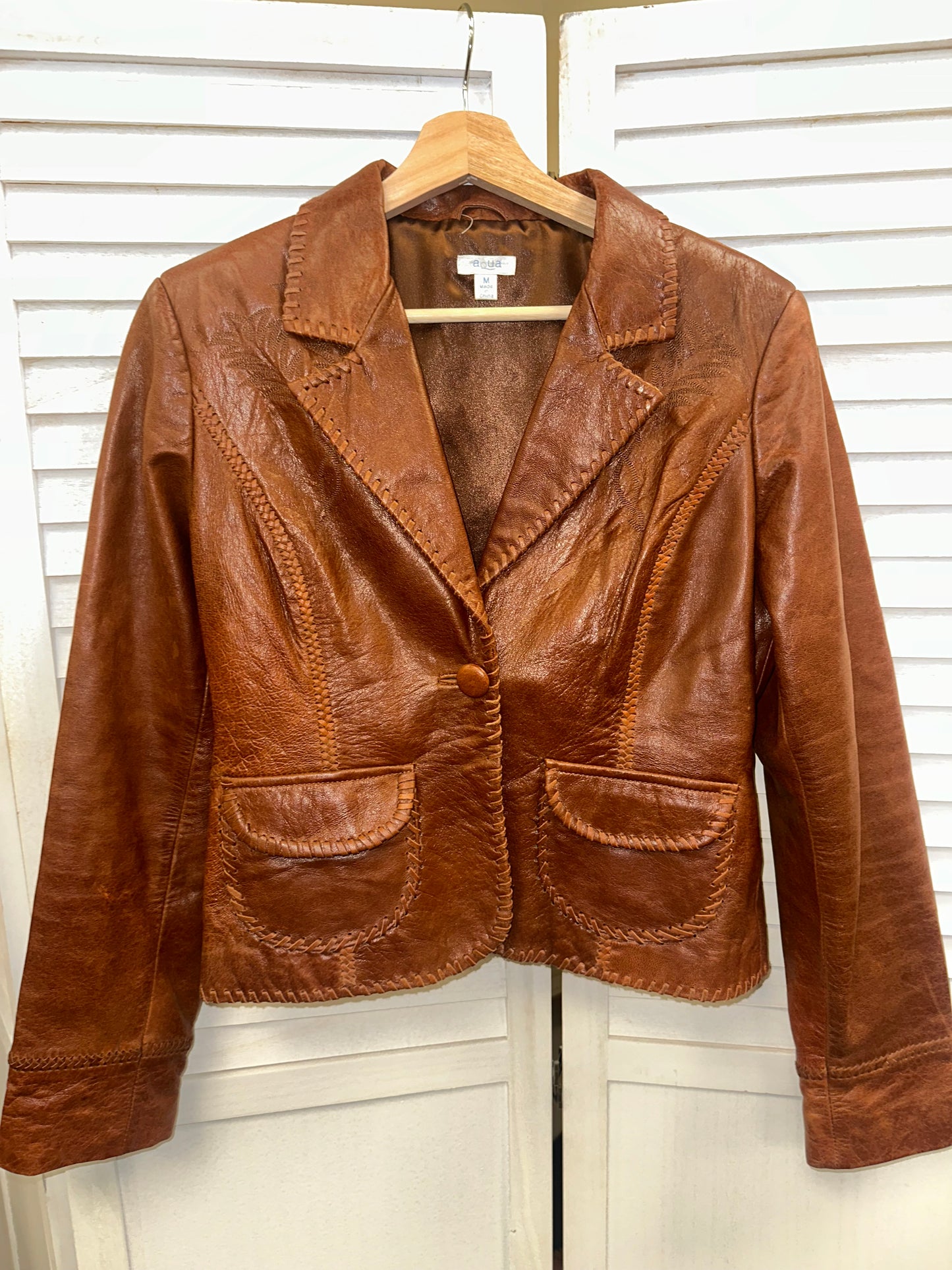 Vintage Brown Leather Jacket