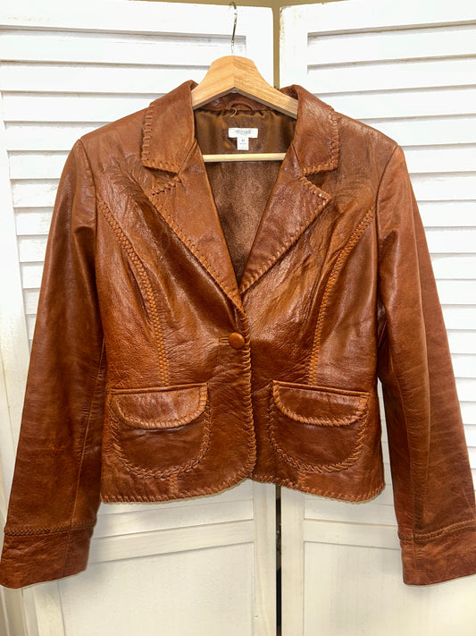 Vintage Brown Leather Jacket