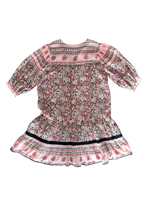 Vintage Paisley Patterened Boho Babydoll Dress
