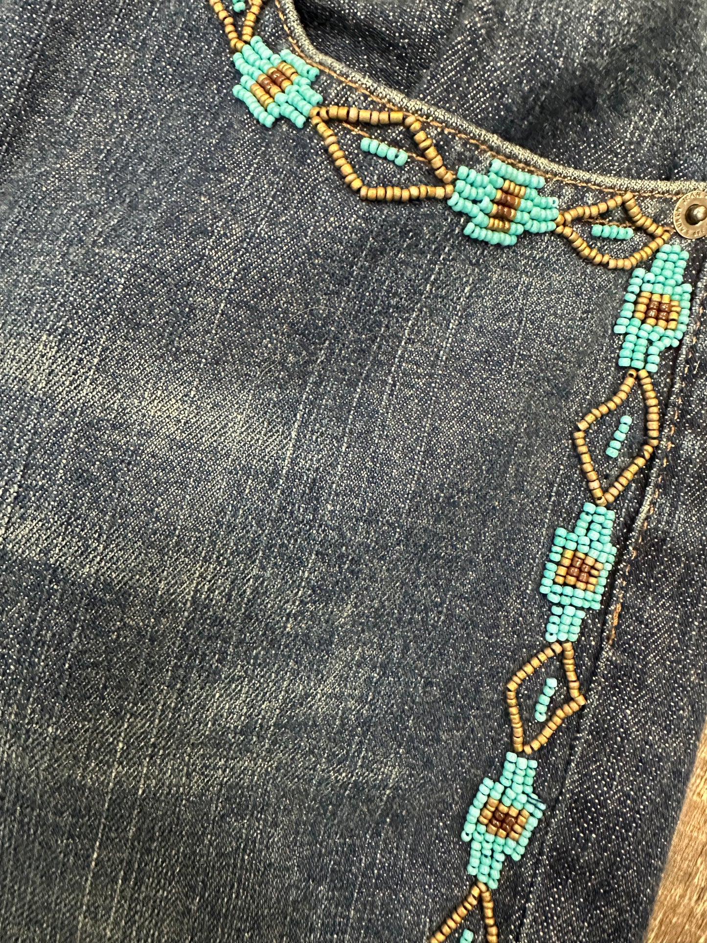 Vintage Ralph Lauren Jeans with Turquoise Beading