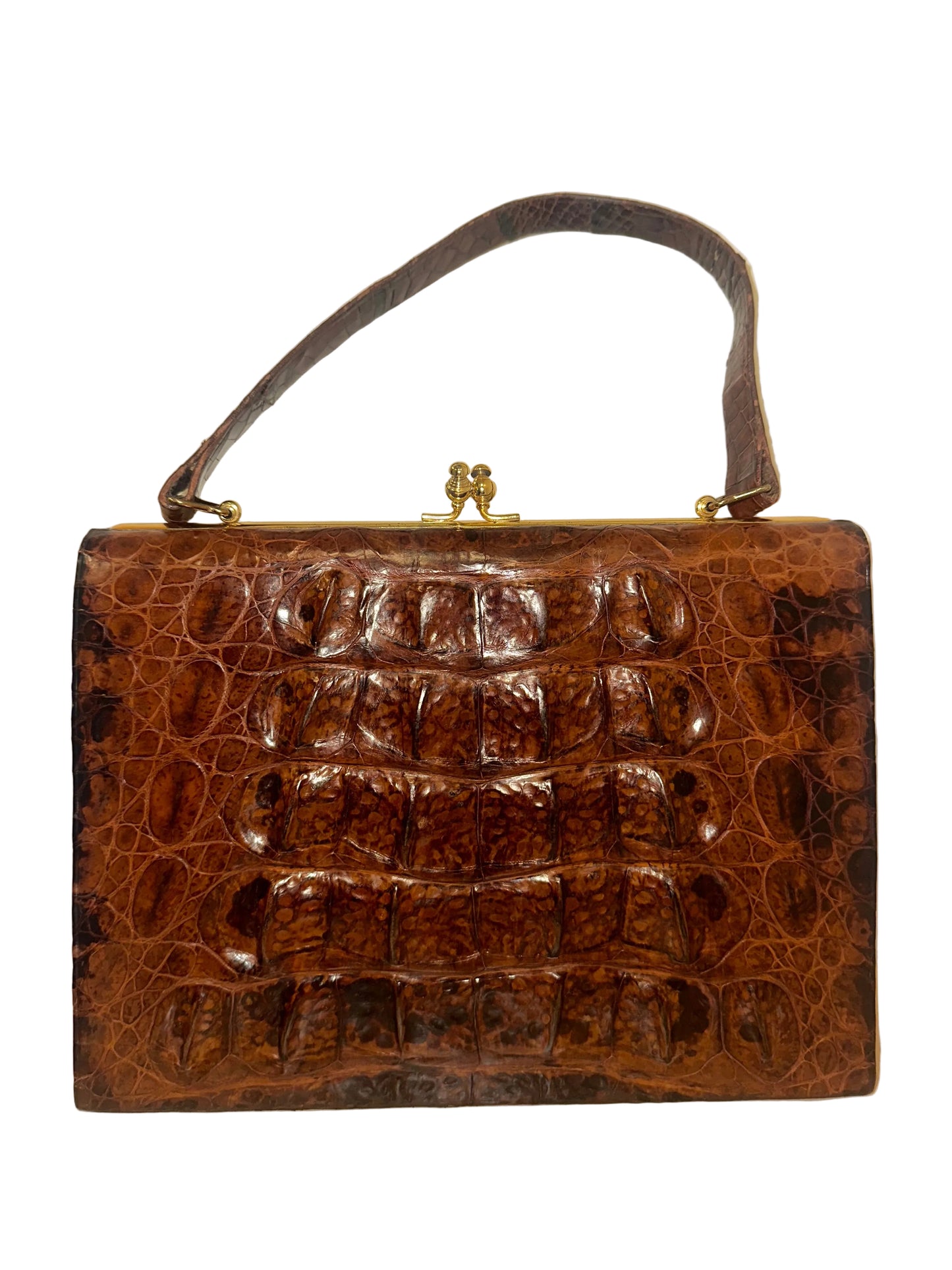 Vintage Genuine Crocodile Leather Handbag
