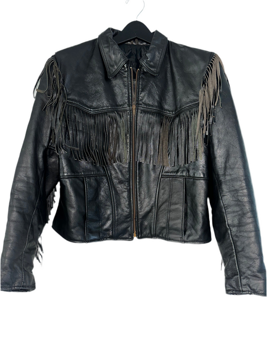 Vintage Leather Fringe Jacket
