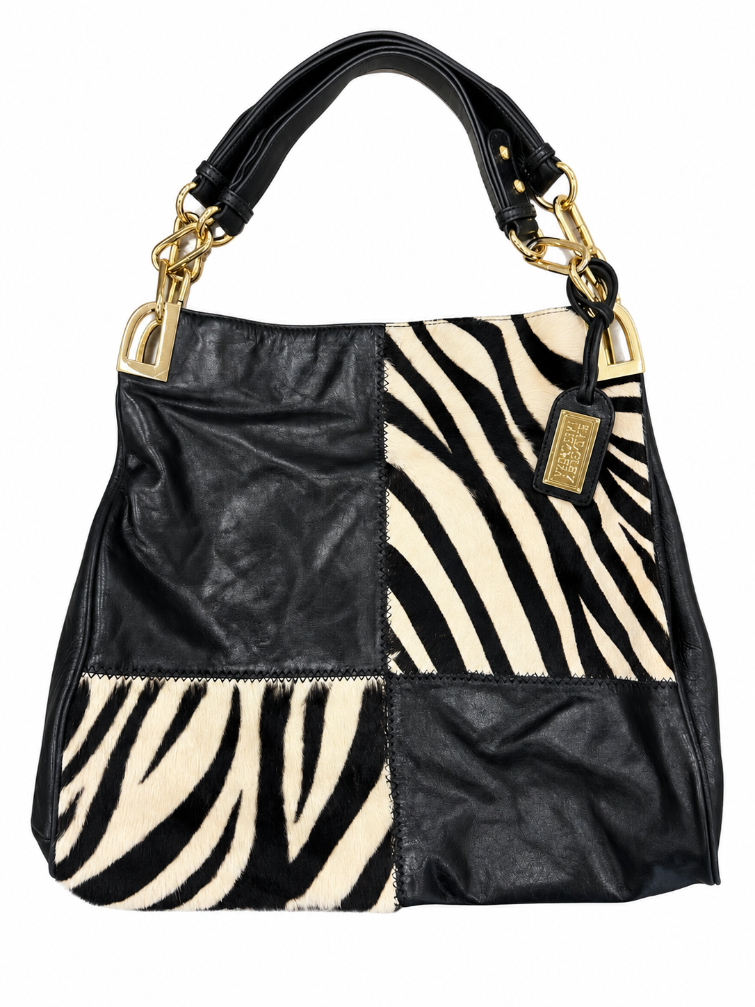 Vintage Zebra Leather & Ponyhair Tote
