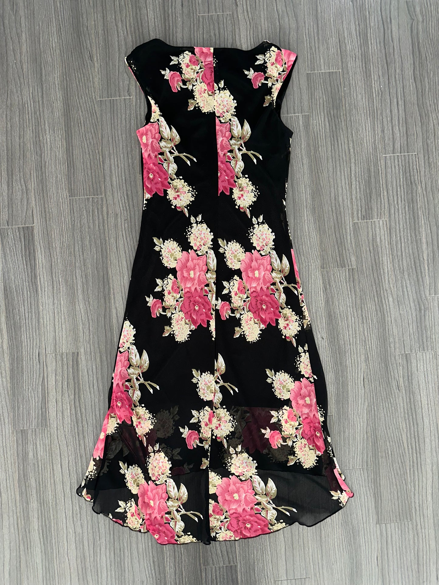 Vintage Floral Cowl Neck Dress
