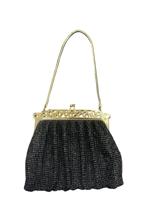 Vintage Black and Gold Chainmail Purse