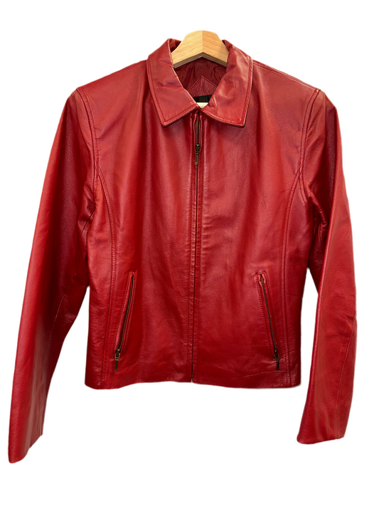 Vintage Red Leather Jacket