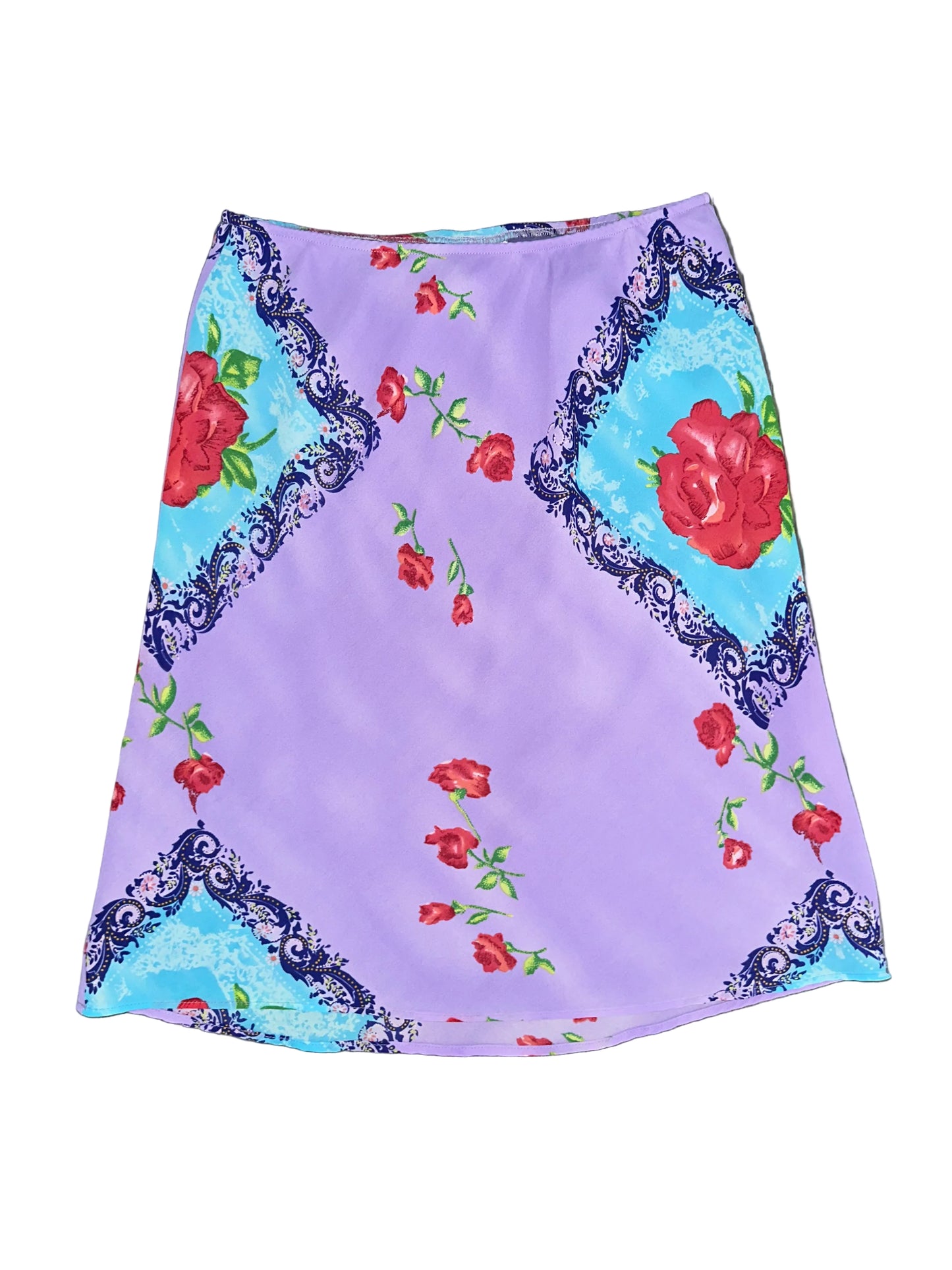 Vintage Purple Floral Skirt