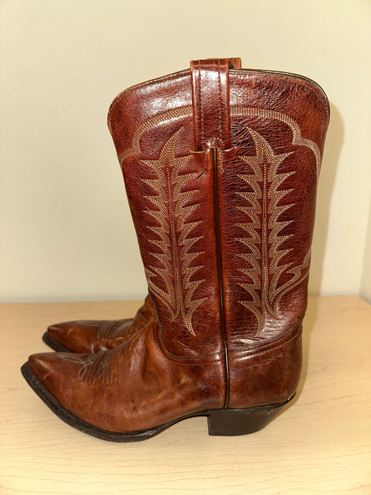 Brown Leather Cowboy Boots