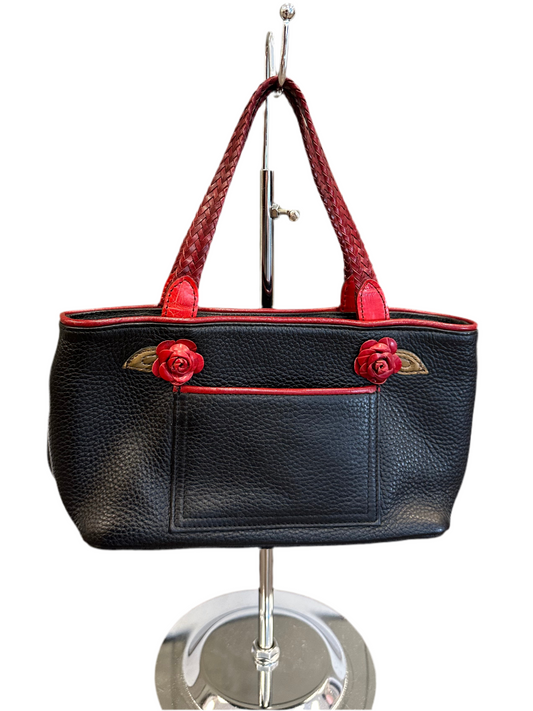 Vintage Leather Rosette Purse