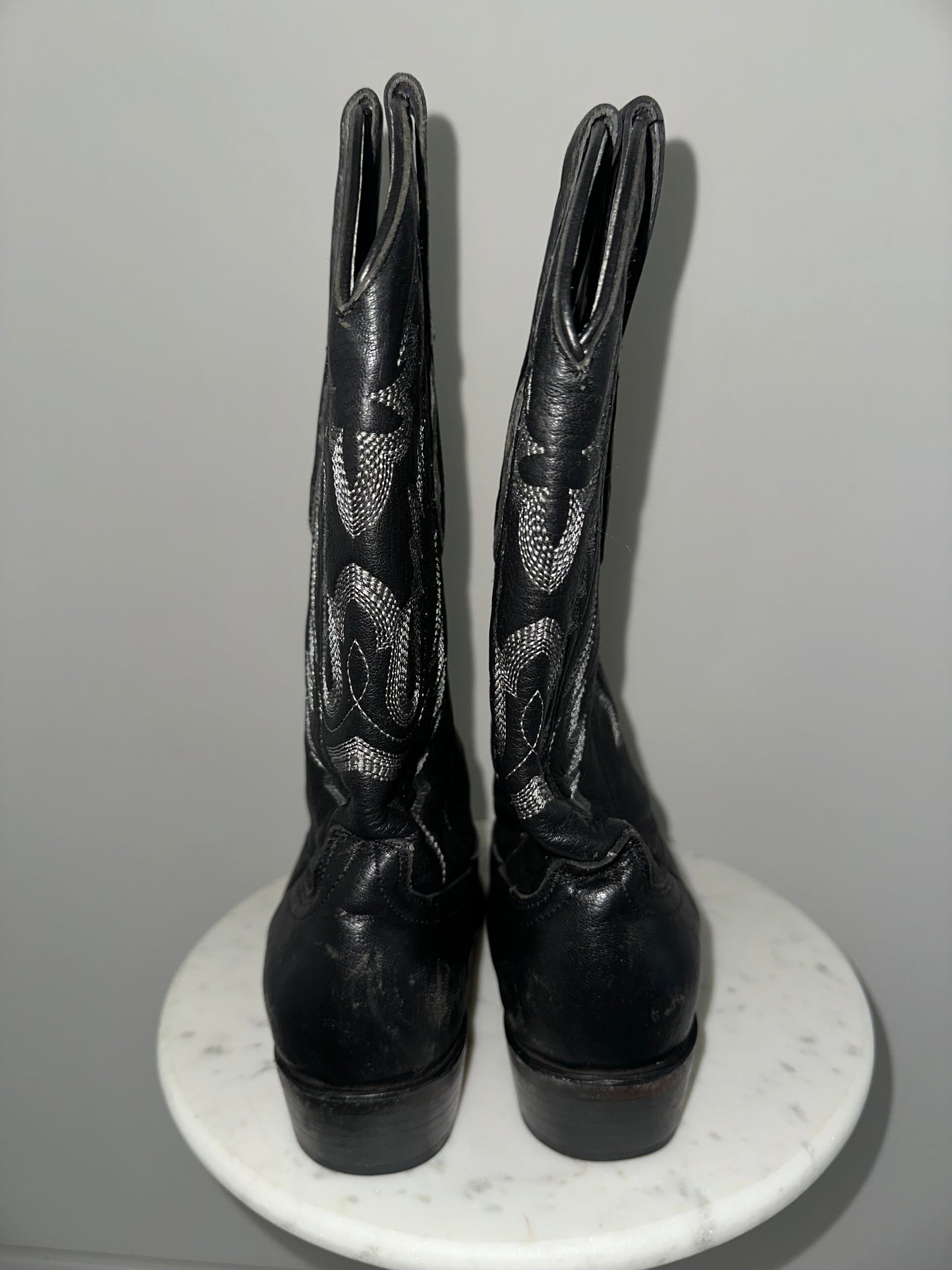 Vintage Black Cowboy Boots