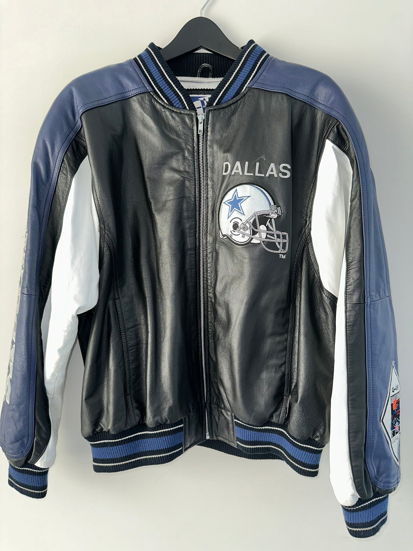 Vintage Leather Dallas Cowboys Bomber