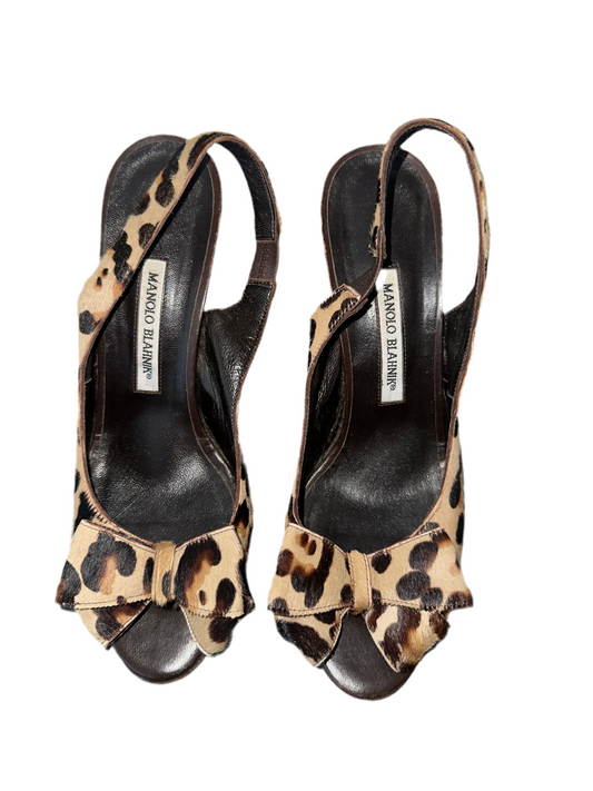 Vintage Manolo Blahnik Leopard Heels