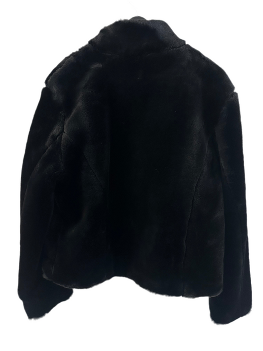Black Faux Fur Coat