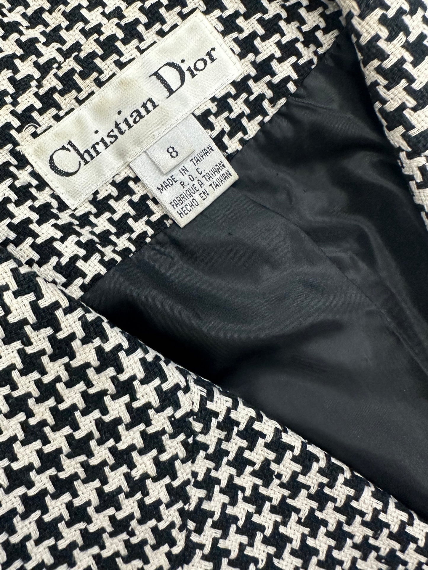 Vintage Christian Dior Houndstooth Blazer