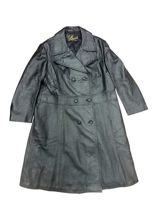 Vintage Leather Double Breasted Trench