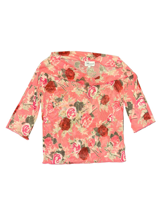 Vintage Blumarine Off the Shoulder Sheer Mesh Top