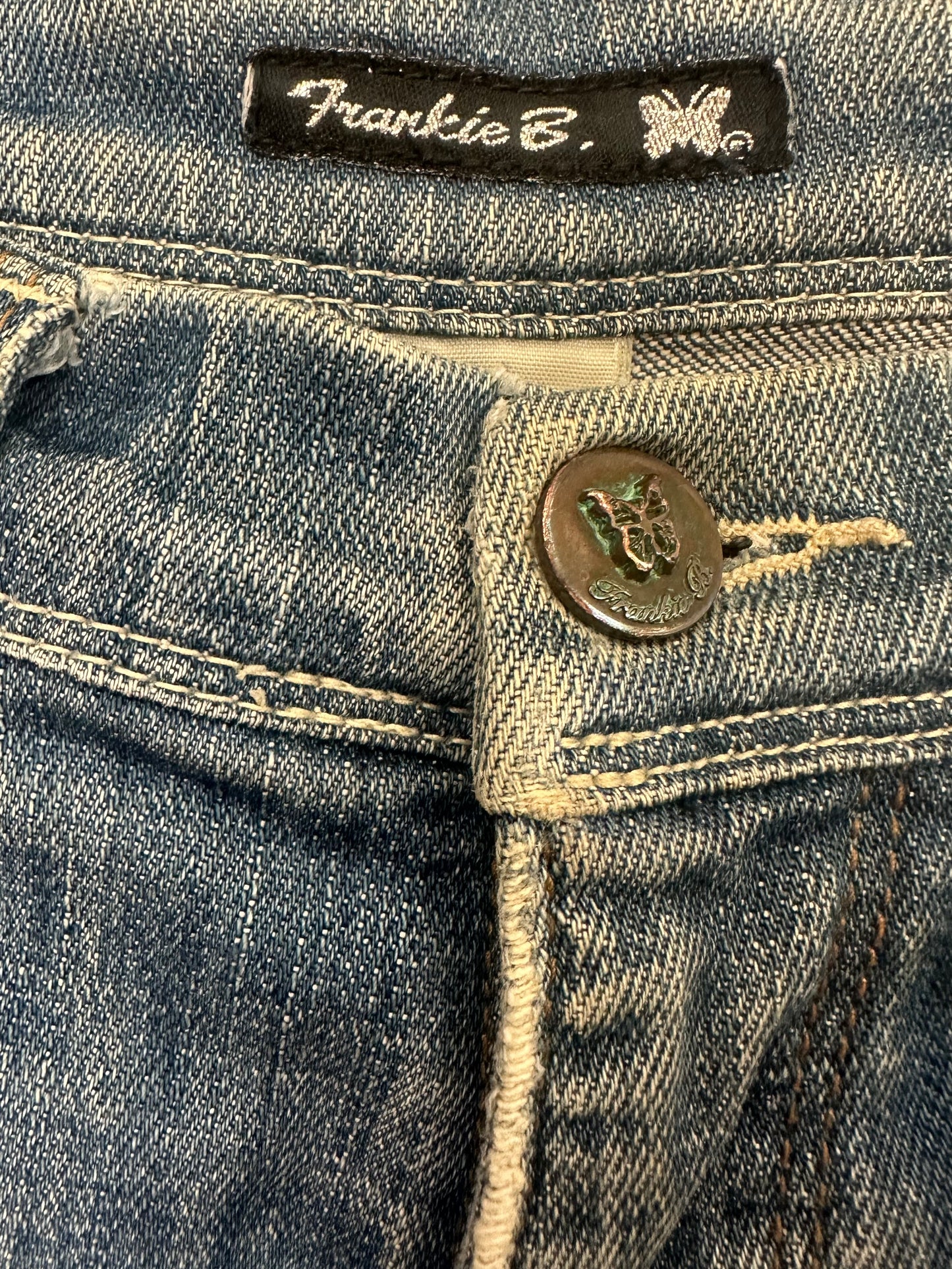 Vintage Frankie B. Long Denim Butterfly Skirt