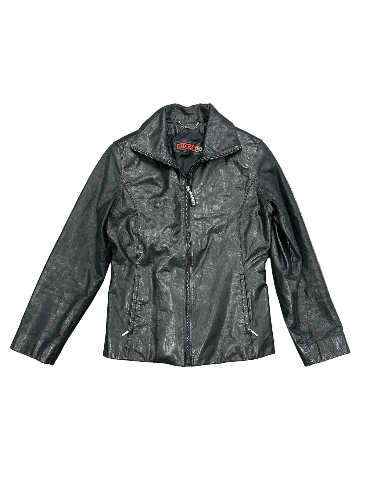 Vintage Nicole Miller Black Leather Jacket