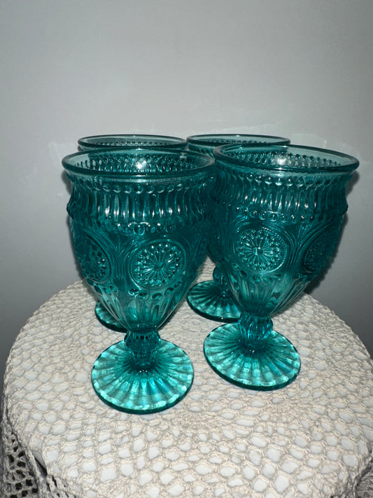 Turquoise Water Glass