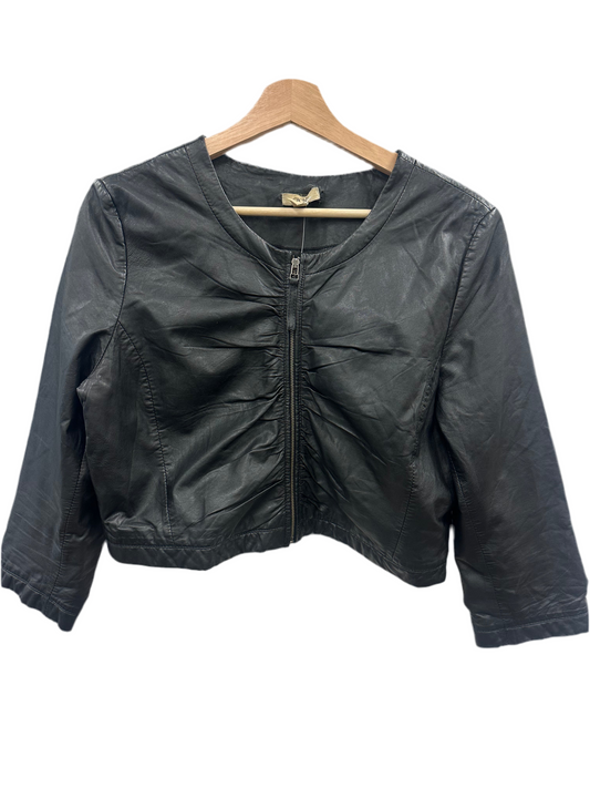 Vintage Cropped Leather Jacket