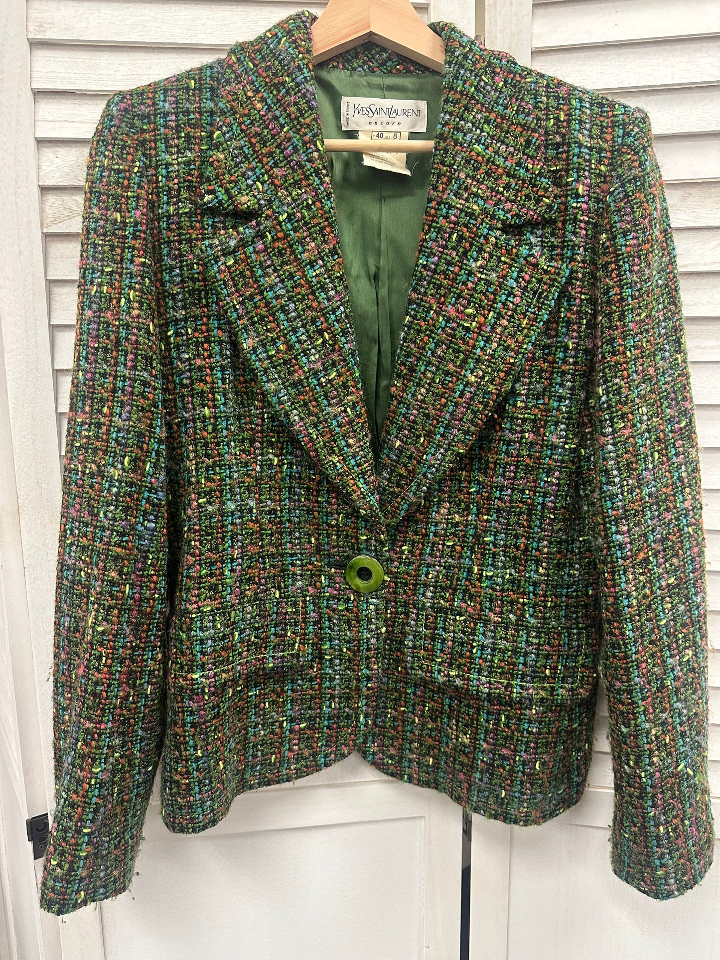 Vintage Yves Saint Laurent Tweed Blazer
