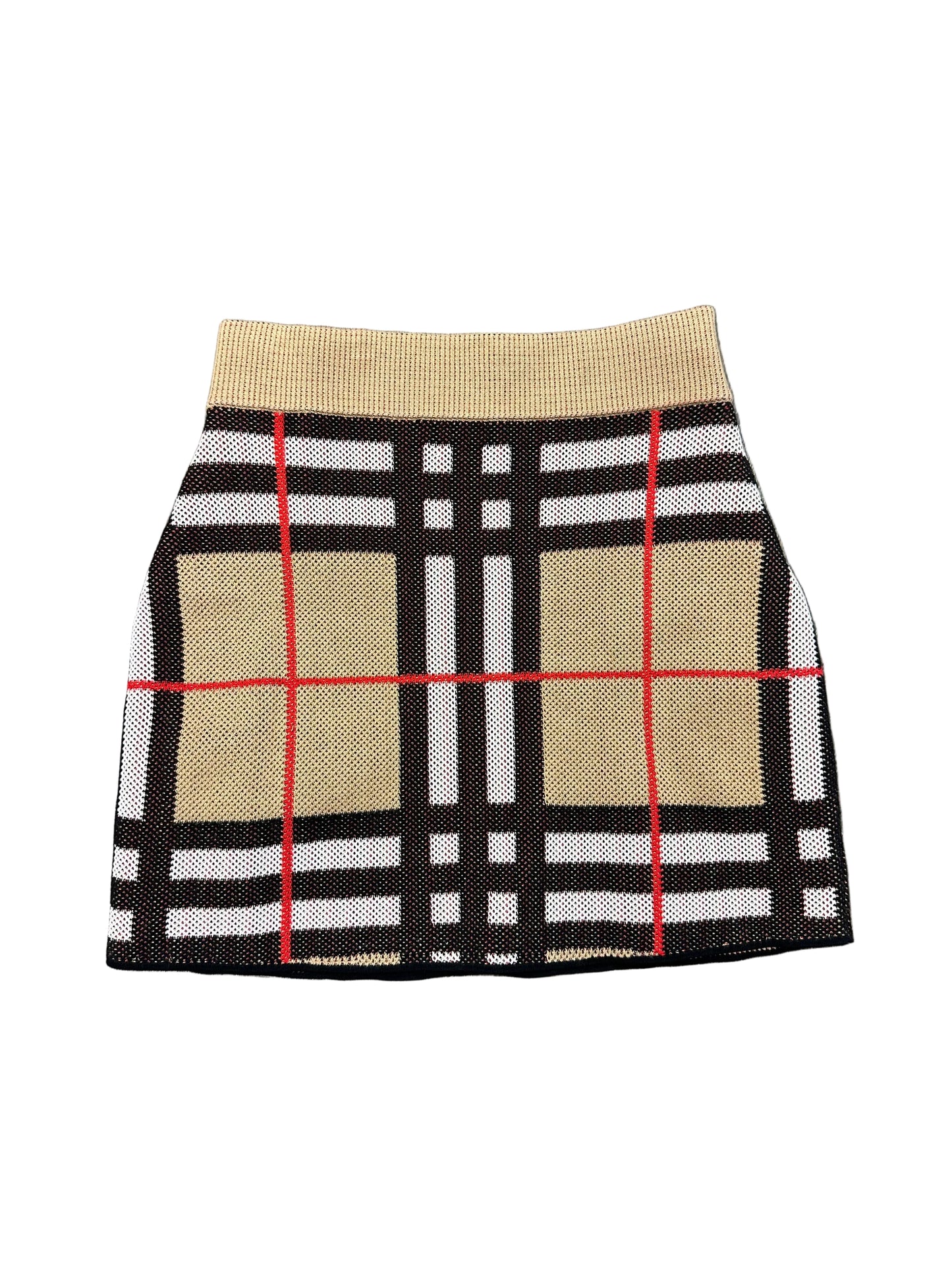 Vintage Knit Burberry Skirt
