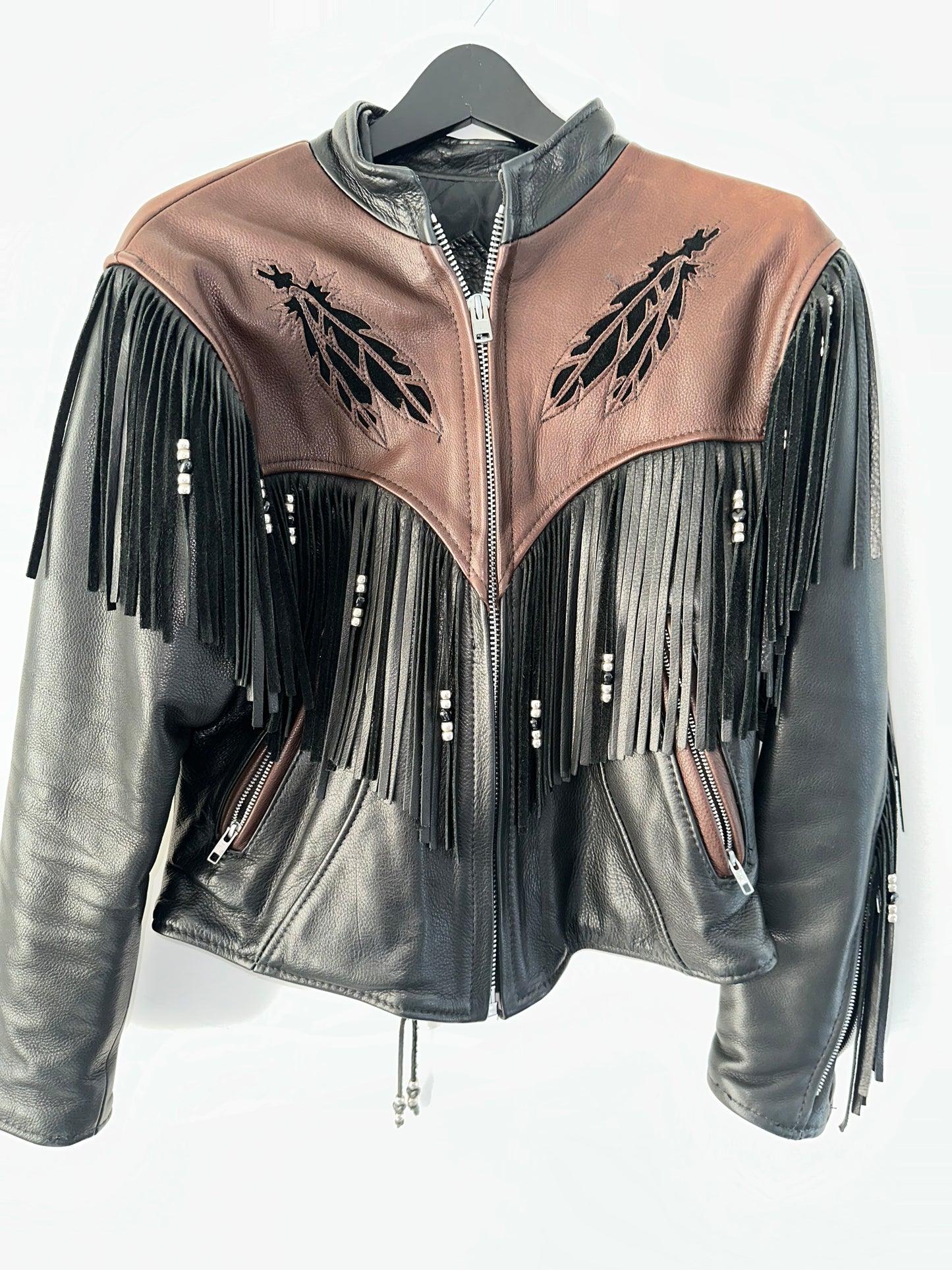 Vintage Fringe Bomber Jacket