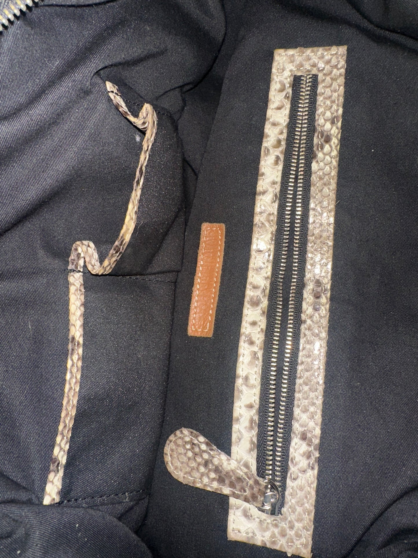 Vintage Genuine Python Tote