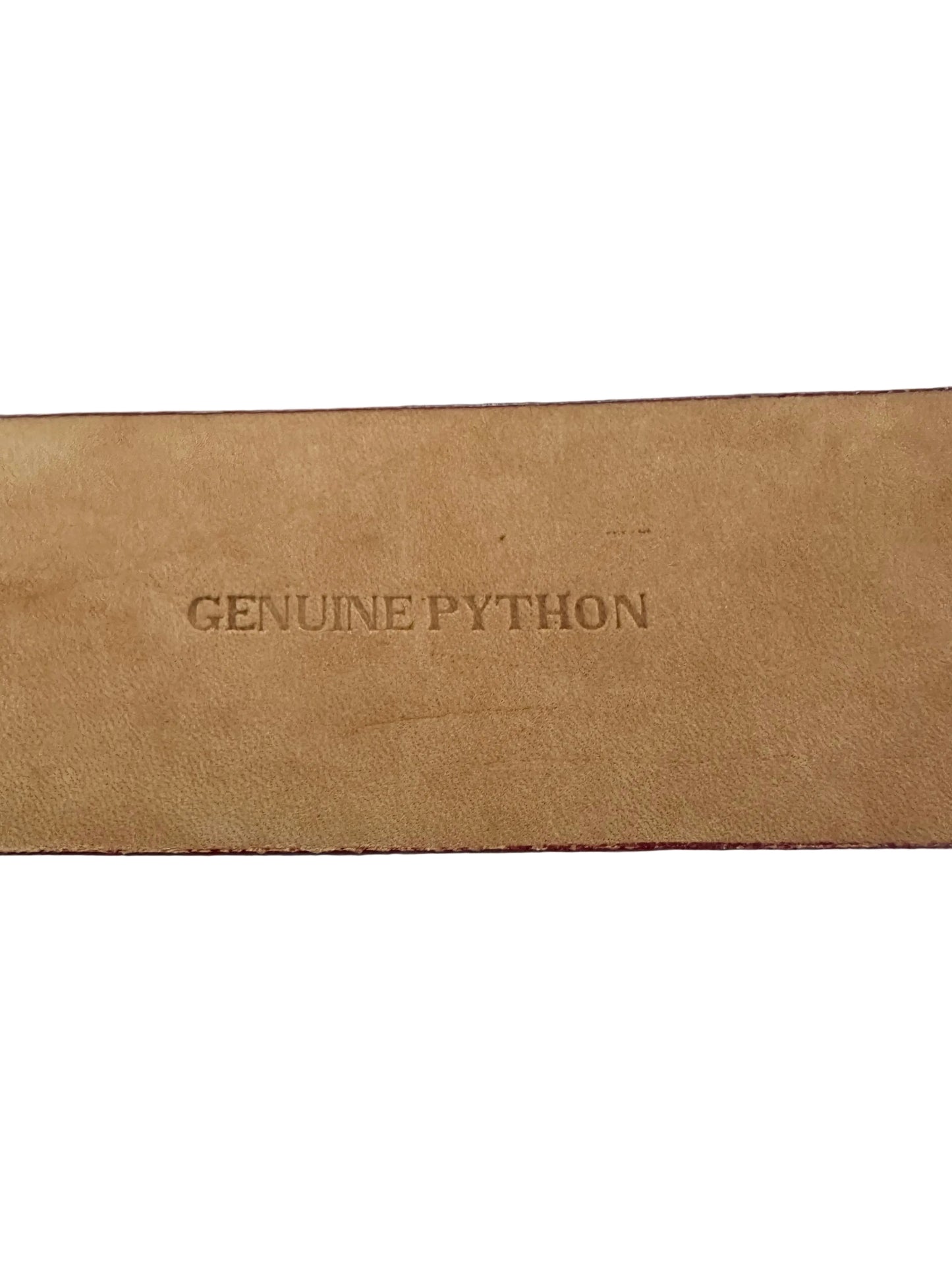 Red Genuine Python Leather Belt