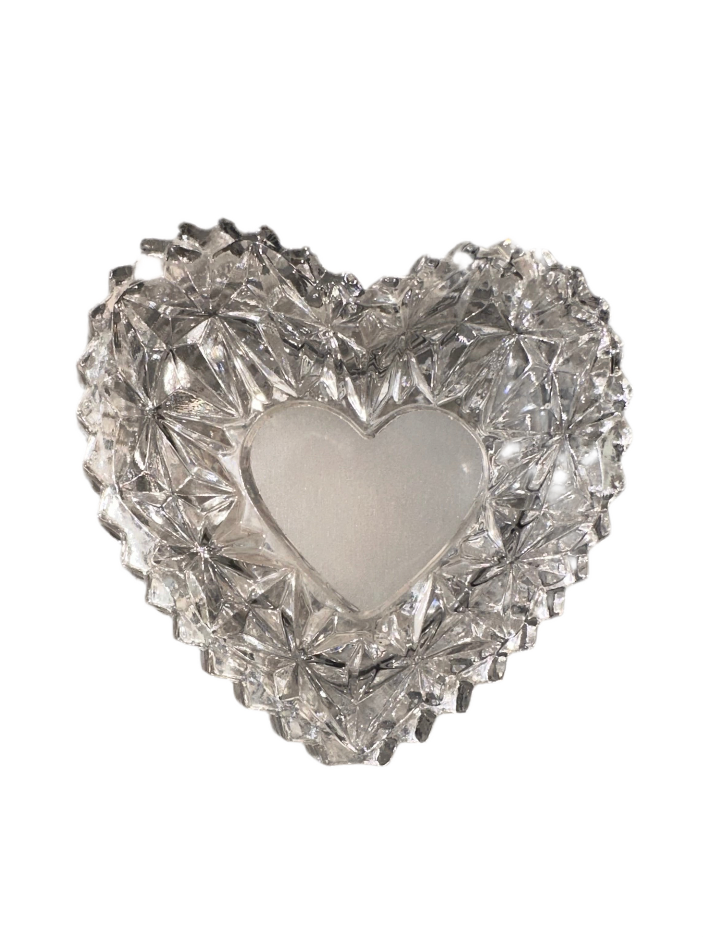 Crystal Heart Shaped Box with Lid