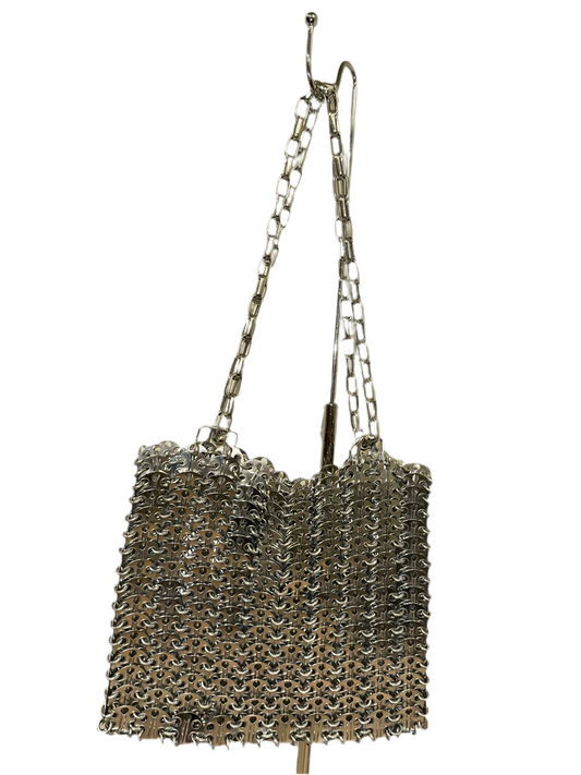 Vintage Chainmail Silver Evening Bag