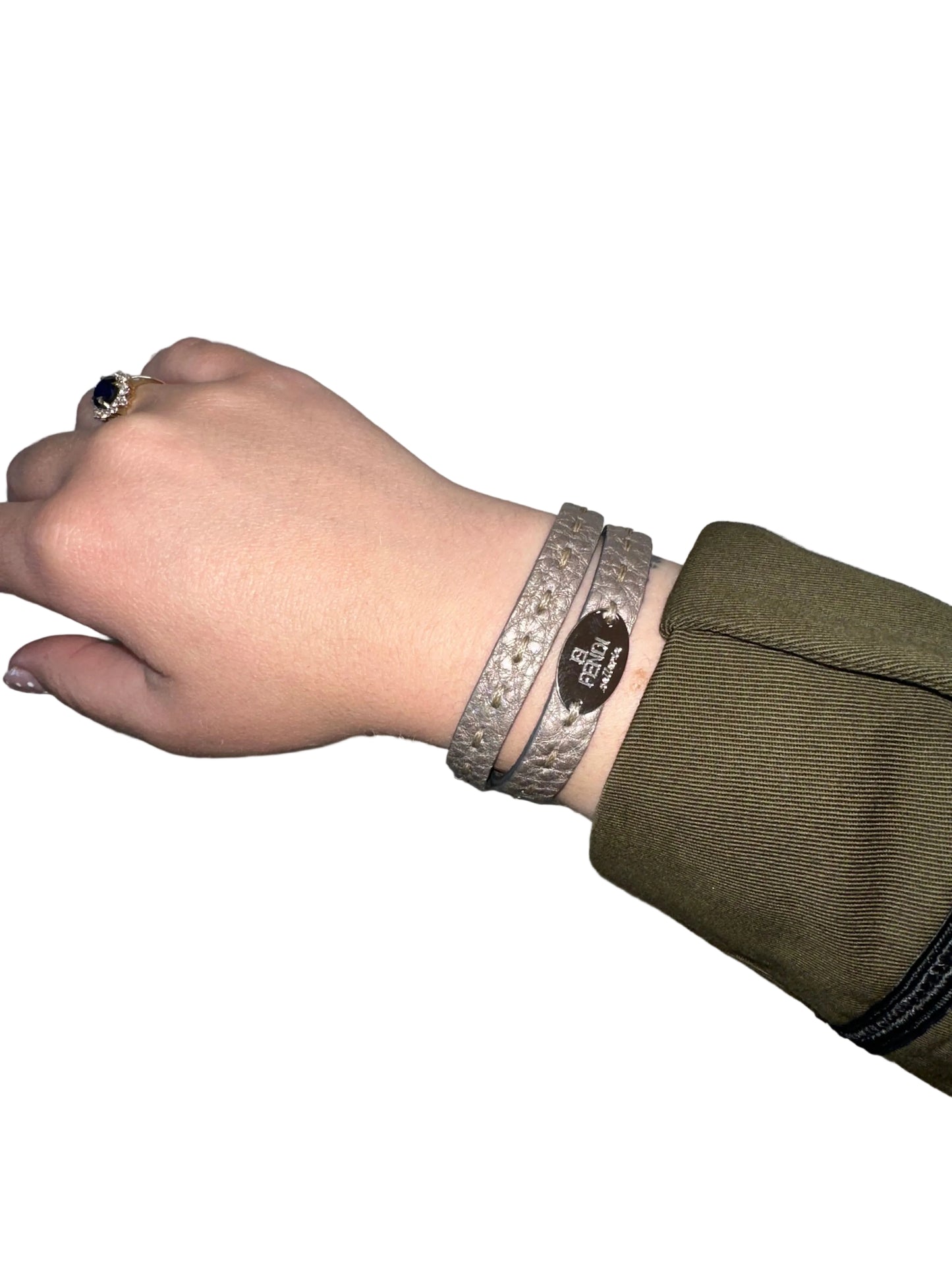 Vintage Fendi Leather Wrap Around Bracelet