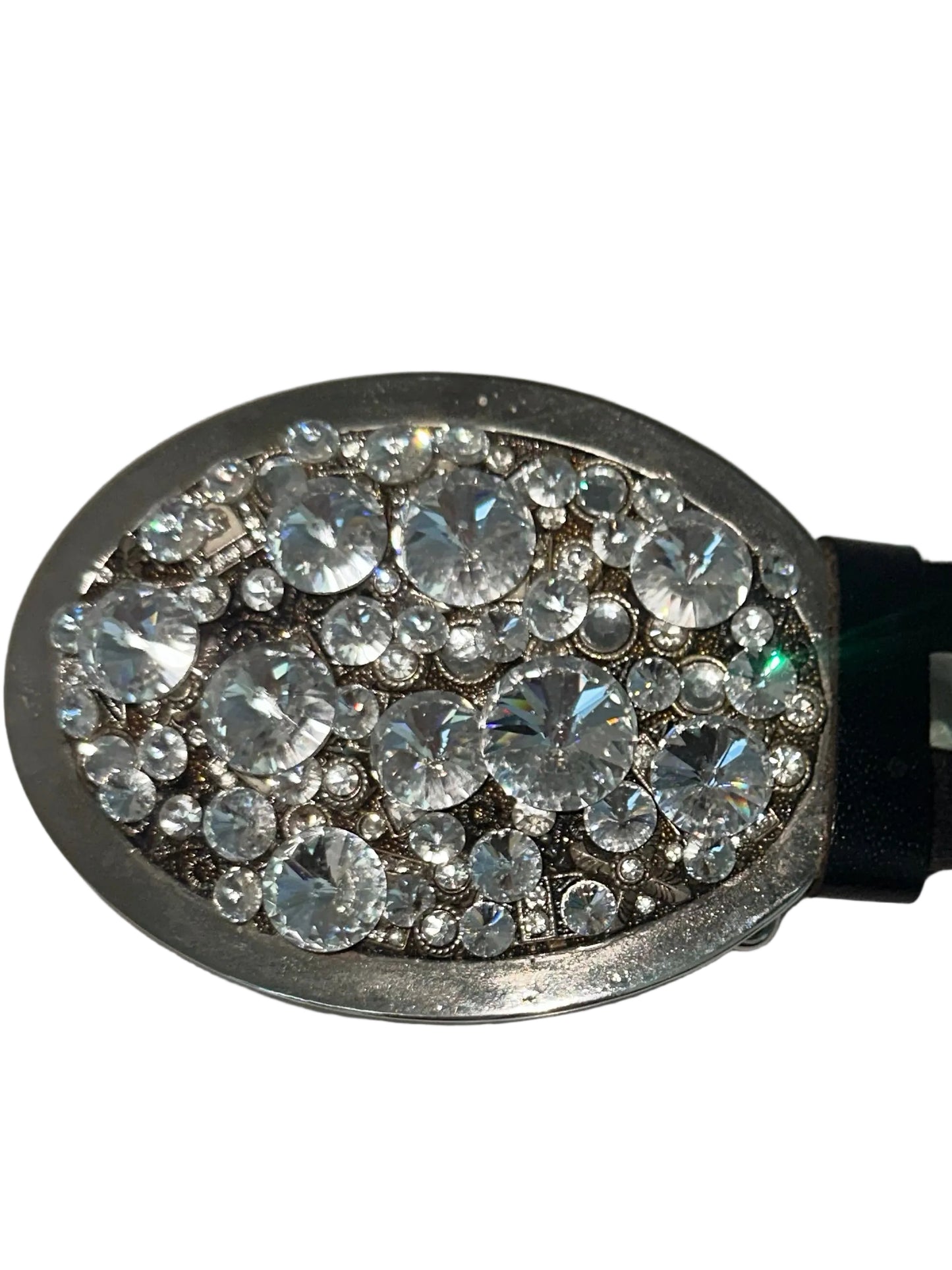 Vintage Crystal Buckle Belt