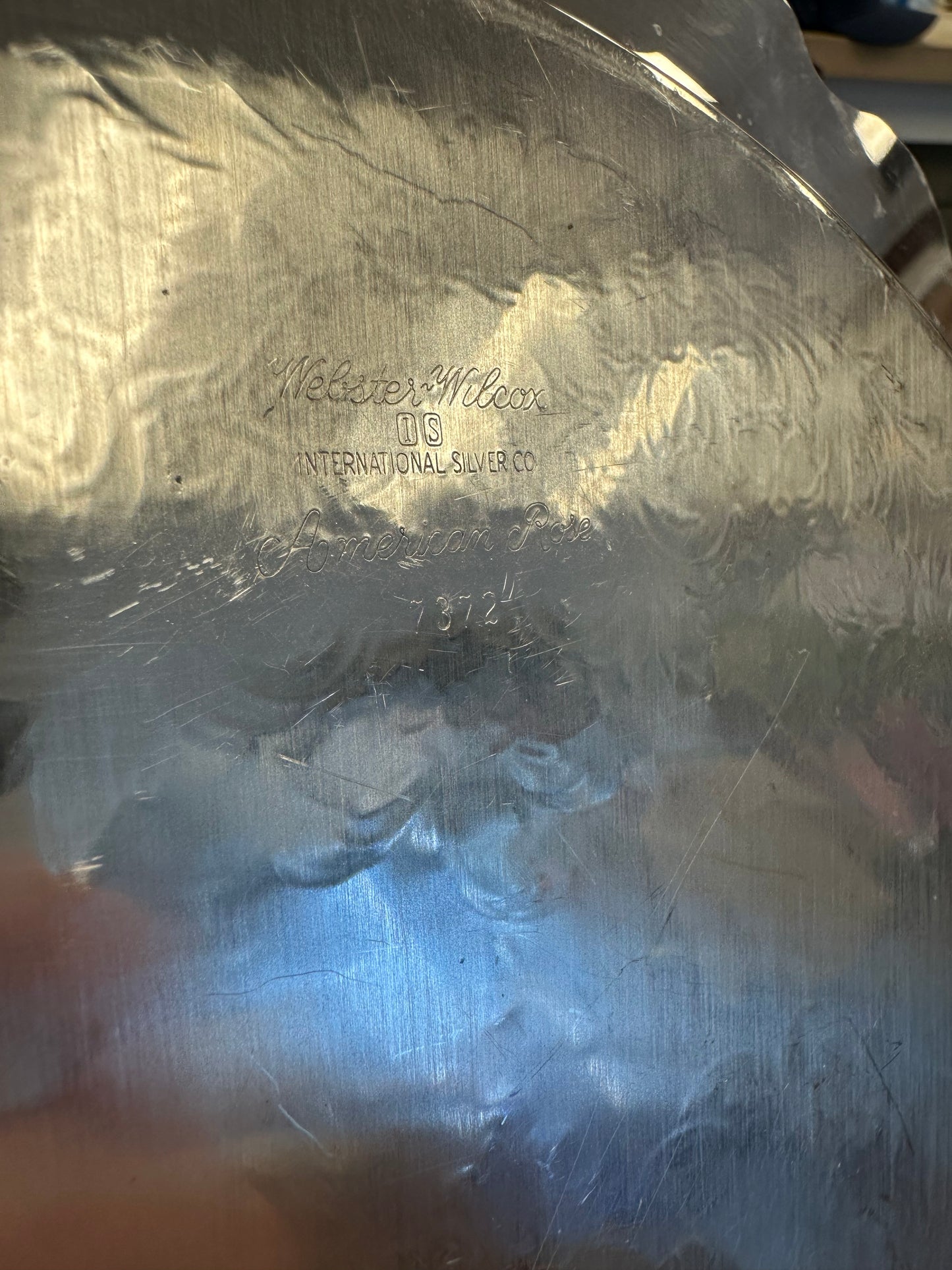 Antique Silver Round Platter