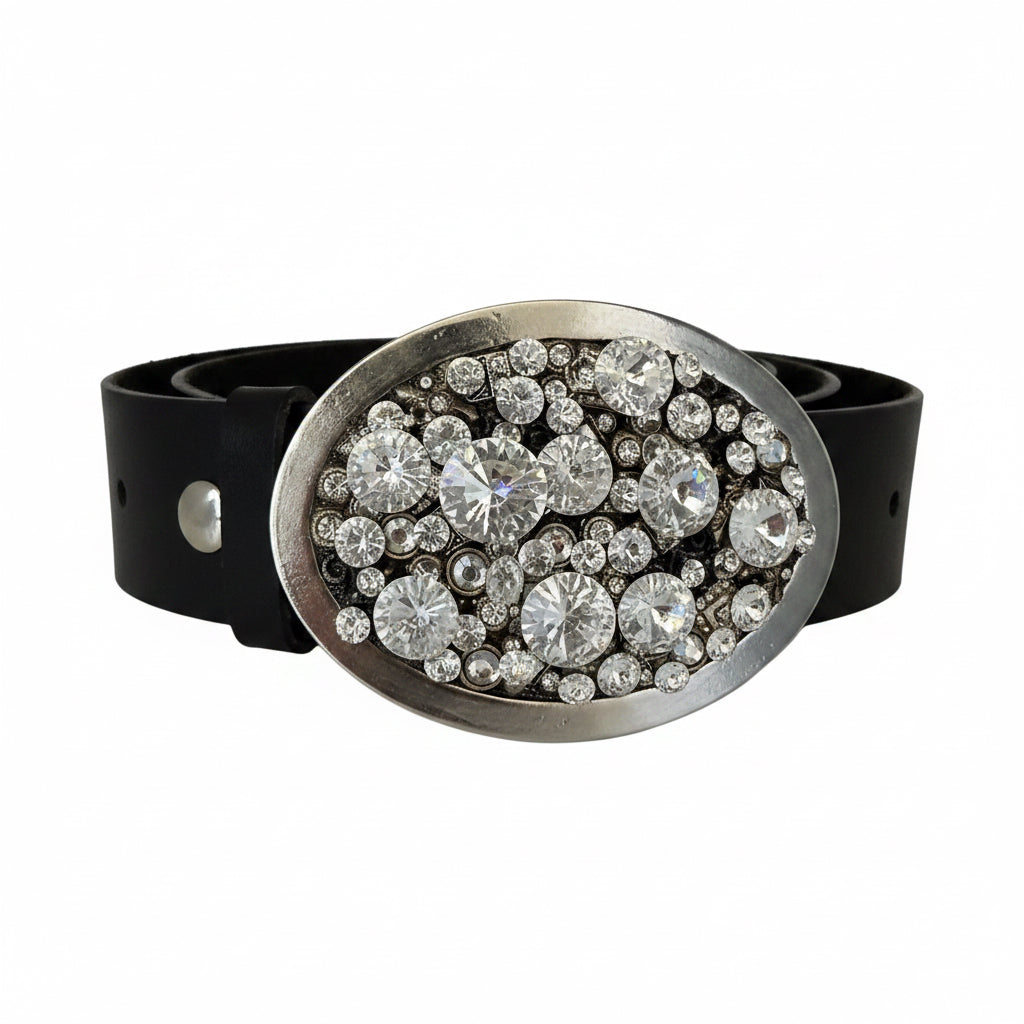 Vintage Crystal Buckle Belt